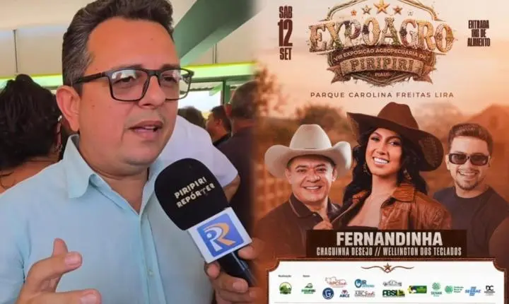 Expoagro Piripiri 2026 terá noite de shows com Fernandinha, Chaguinha Desejo e Wellington dos Teclados