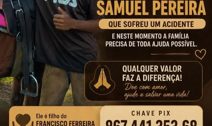 Jovem vaqueiro de Capitão de Campos sofre acidente e família faz campanha   