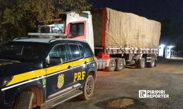 PRF de Piripiri apreende 48 m³ de madeira transportados ilegalmente em Barras